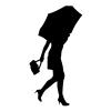 Female Holding An Umbrella Silhouette