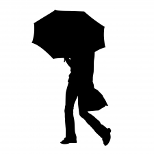 Female Holding An Umbrella Silhouette