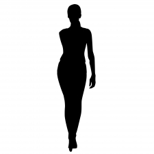Woman Walking Silhouette