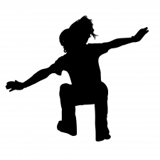 Girl Jumping Silhouette