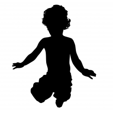 Girl Jumping Silhouette
